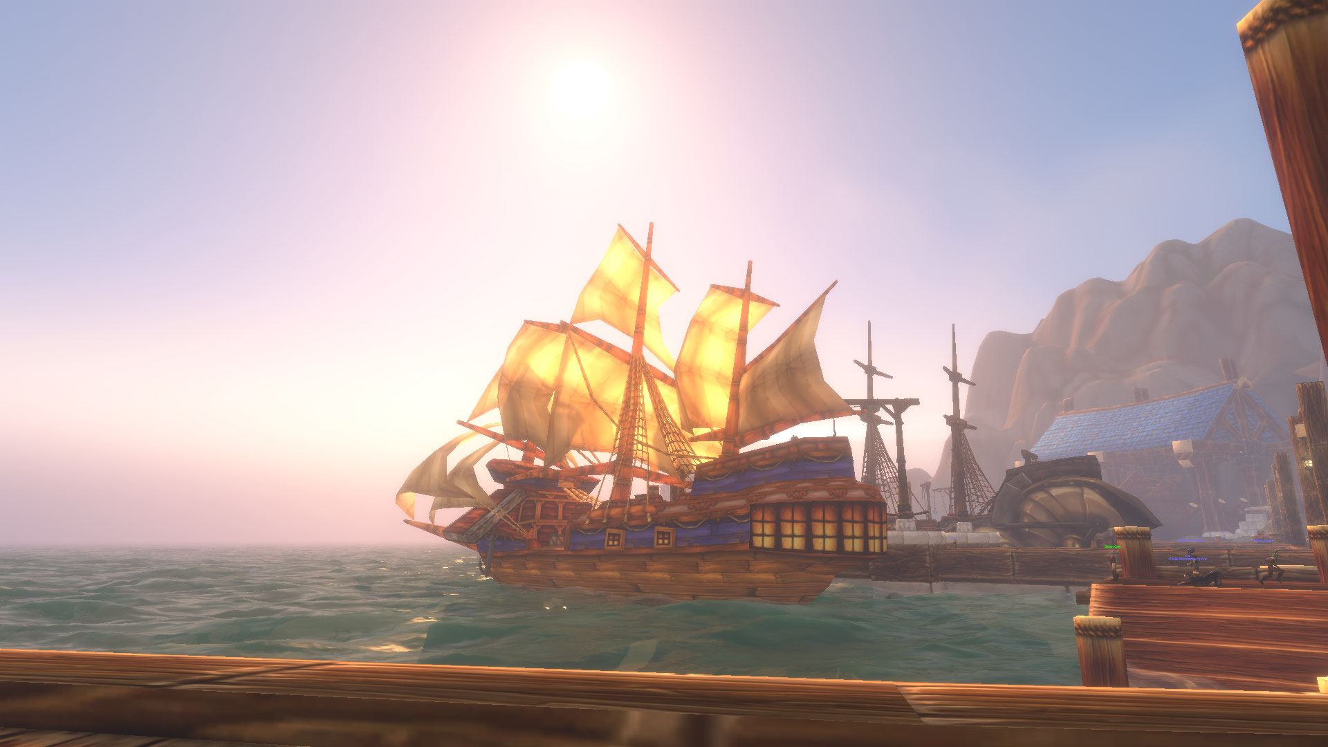 A boat in Stormwind Harbour
