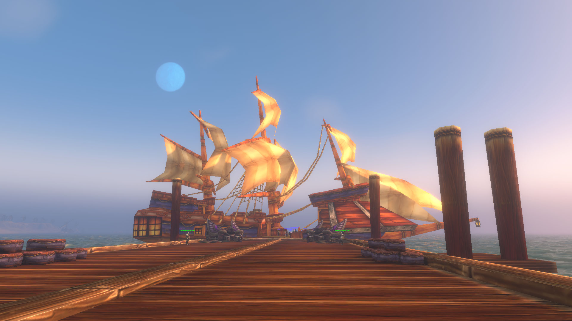 A boat in Stormwind Harbour